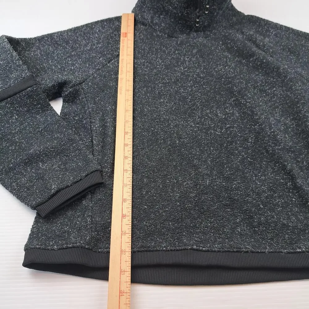 Nike Sweatshirt Womens Small Gray 1/4 Zip Fleece Mock Neck Pullover Athletic Top